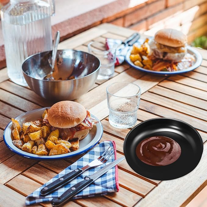 2pcs Melamine Appetizer Plates Snack Dipping Tableware Sturdy Plastic Sub-plate for Home Dining and Sushi Serving