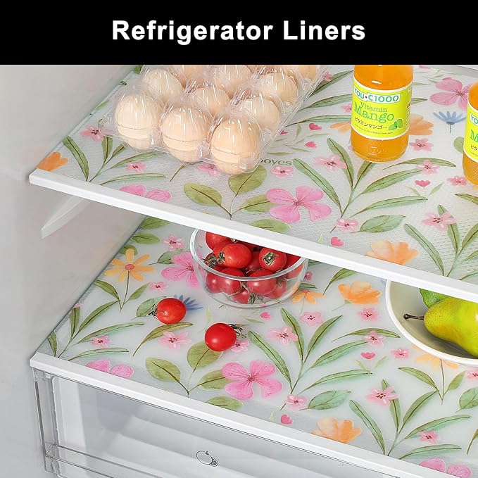 Cooyes Shelf Liner – Premium Non-Adhesive Cabinet & Drawer Liner for Kitchen – Waterproof Shelf Paper with Modern Pattern – Durable EVA Cabinet Mat – Easy to Cut （11.8" W x 118" L）