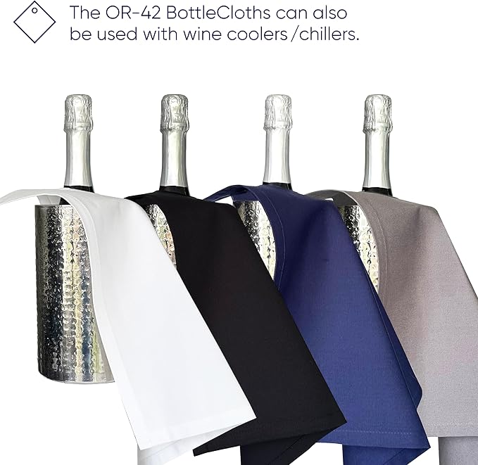 Original Bottle Cloths for Ice Buckets, Cotton, 42 cm, Corner Hole, Stitched Circle (Colour Combo, Pack of 4)
