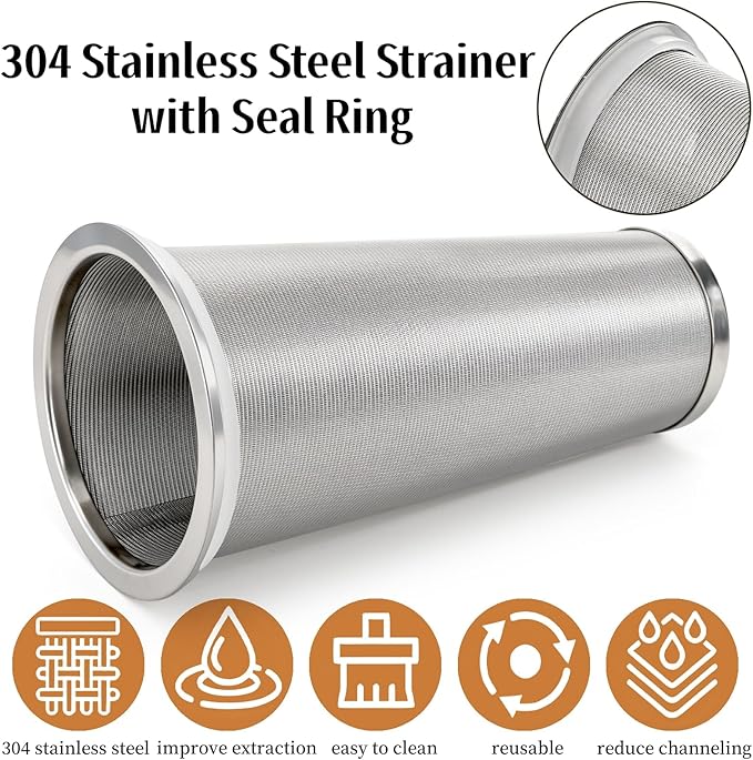 Goaste 3 Pack Cold Brew Coffee Filter for 32oz / 1Quart Wide Mouth Mason Jar, 304 Stainless Steel Strainer with Seal Ring, Coffee Tea Infuser Ultra Fine Mesh for Iced Coffee, Lemonade, Fruit Drinks