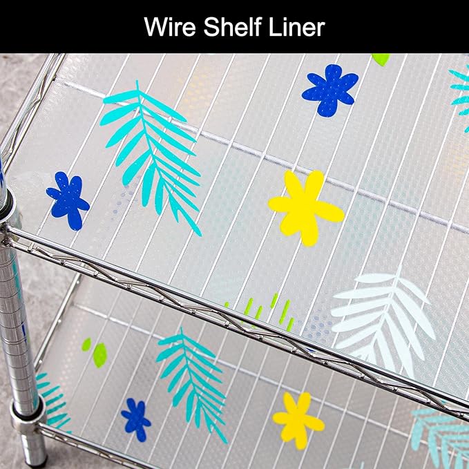 Cooyes Shelf Liner – Premium Non-Adhesive Cabinet & Drawer Liner for Kitchen – Waterproof Shelf Paper with Modern Pattern – Durable EVA Cabinet Mat – Easy to Cut （23.6" W x 236" L）