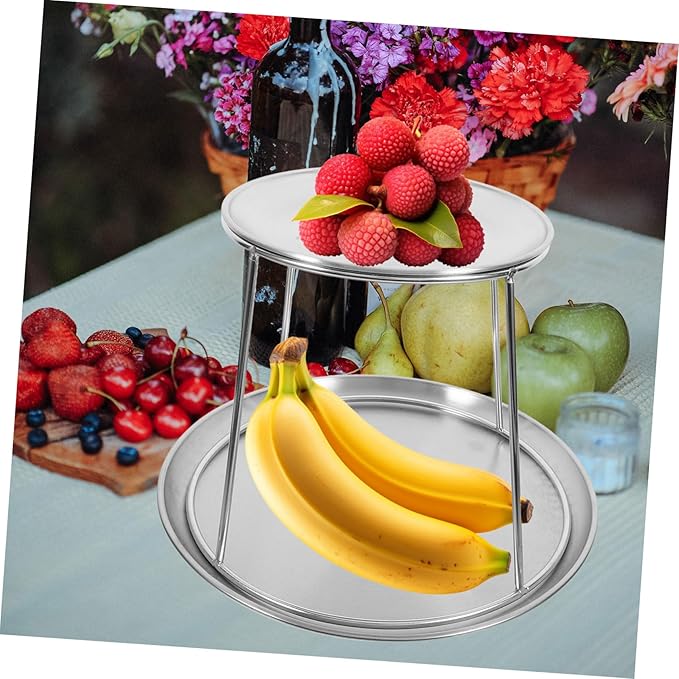 Stainless Steel Seafood Plate Display Stand Party Catering Food Serving Trays for Party