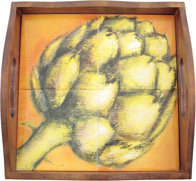 4 Tile Serving Tray 14" x 14" x 4" (ARTICHOKE)