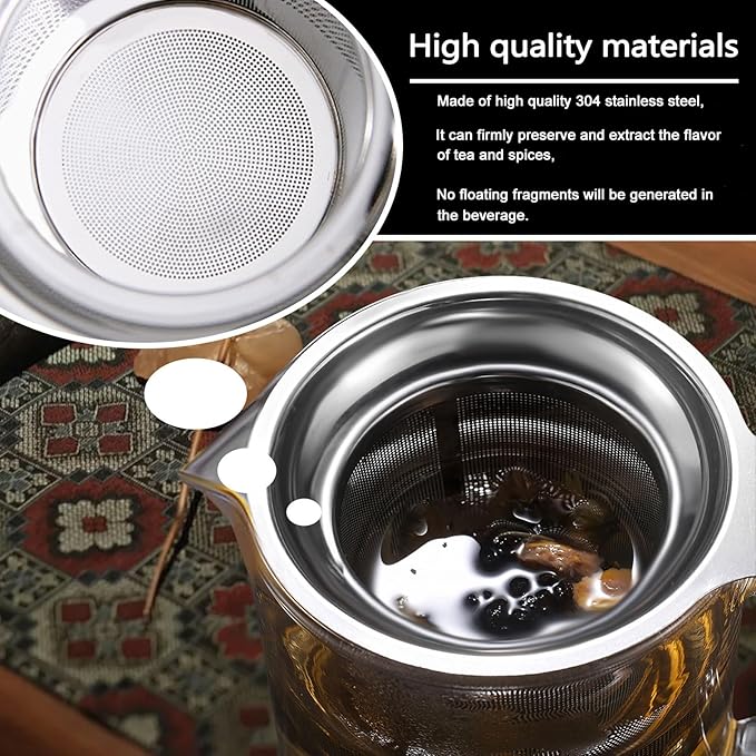 3 Pack Stainless Steel Tea Infuser, Fine Mesh Loose Leaf Tea Steeper Filter With Handle, Reusable Tea Strainer Holder Diffuser for Cup Pot Mug Glass (Silver)