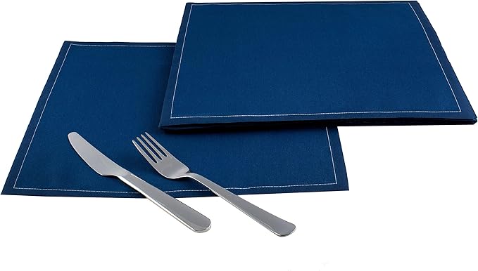 Five Star Napkins 100% Cotton Dinner Napkins, Dinner Napkin, Disposable Napkin, Everyday, Events, Receptions, Party Napkin, Catering, Weddings, Cotton Napkins, Bulk, 25 Pack, Midnight Blue