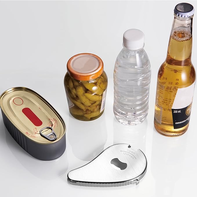Jar Bottle Can Opener for Weak Hand & Seniors with Arthritis-Easy Twist Off Caps (0.6"-2.7") & Pull Tab Seals,Unique Kitchen Gadget,Multi,Portable Christmas Gifts for Elderly/Women/Men (Black)