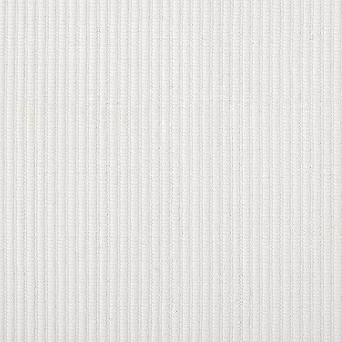 DII Basic Everyday Ribbed Tabletop 100% Cotton, Placemat Set, 13x19, White, 6 Piece