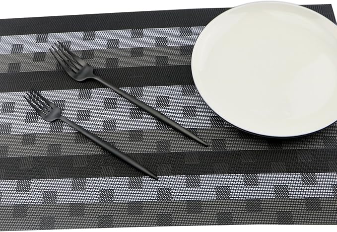 Flatware Set 18/10 Stainless Steel Matte Black - Kitchen Utensil Serving Set of Dinner Fork Knife Spoon Salad Fork Dessert Spoon,20 Piece Set of 4, for Home Kitchen Restaurant Hotel