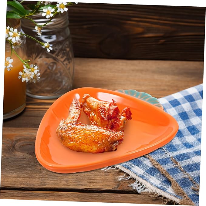 Zerodeko Carrot Seasoning Dish Porcelain Appetizer Plate Dipping Bowl Ceramic Sauce Dish