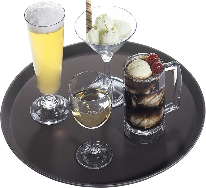 Cambro (1100CT138) 11" Round Fiberglass Bar Tray - Camtread® [Case of 12]