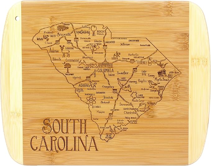 Totally Bamboo A Slice of Life South Carolina State Serving and Cutting Board, 11" x 8.75"