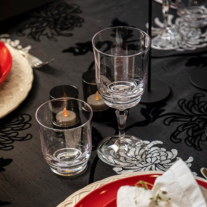 Twist off Stem 10 oz Clear Cut Premium ECOZEN, Clear Plastic, Dishwasher safe, Wine Glasses, Shatterproof, set of 4