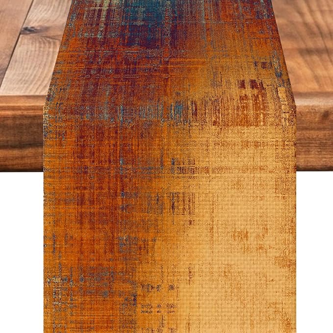 Vintage Rustic Wooden Table Runner Seasonal Farmhouse Kitchen Dining Linen Table Decoration for Indoor Outdoor Home Party Decor 13 x 72 Inch