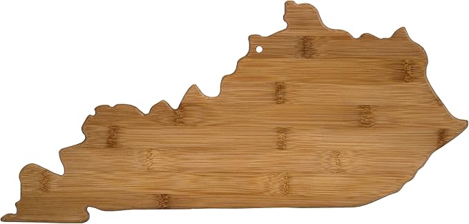 Totally Bamboo Kentucky State Shaped Bamboo Serving and Cutting Board