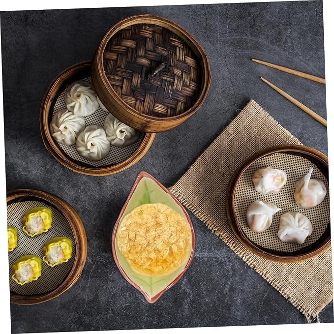 4Pcs Leaf Shape Ceramic Appetizer Plates Random Pattern Snack Dipping Bowls Versatile Serving Dishes for Fruits Nuts and Condiments for Restaurants and Home Use