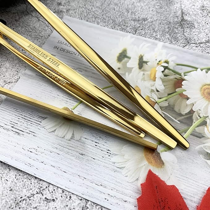 JASHII Silverware Set, Mirror Polished Gold Flatware Cutlery Set Service for 4, Shiny Finish 24 Pieces Stainless Steel Utensils Set Dinner Knife Fork Spoon Dessert Fork Salad Spoon Dishwasher Safe