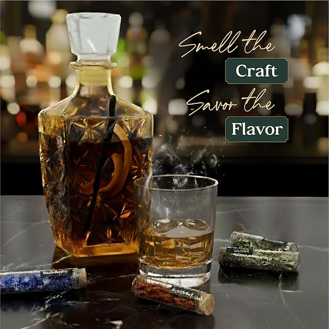Alcohol Infusion Kit for Whiskey, Tequila, Rum, Gin & Vodka - Including User Manual - Alcohol Gifts for Men - Whiskey Gifts For Men - Drink Making Kit and Cocktail Infusion Set - DIY Whisky Making Set
