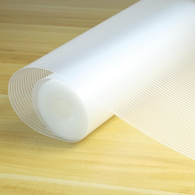 Shelf Liners 10 inch Wide x 20 ft Waterproof Kitchen Cabinet Drawer Liner Non Slip Pantry Shelves Liner Non Adhesive Protector mat for Closet Cupboard Bathroom Dresser undersink