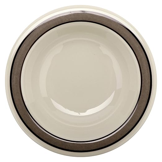 GET B-454-CA Melamine Narrow Rim Fruit/Dessert Bowl, 4.5 Ounce, Diamond Cambridge (Set of 12)