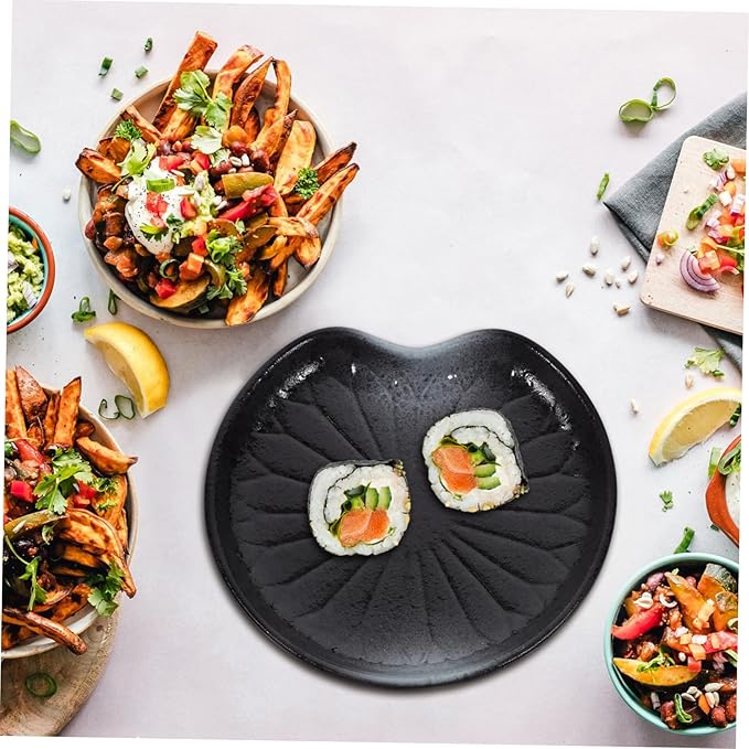 PRETYZOOM Vintage Japanese Design Plates Ceramic Snack Trays Fruit Dishes Decorative Serving Trays for All Occasions