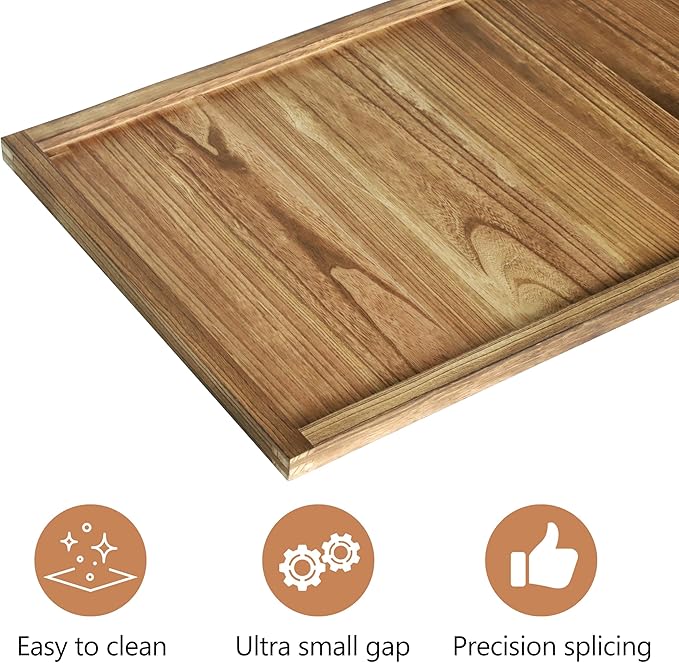 Extra Large Long Rectangle Ottoman Table Tray 40"x20" - Rustic Wooden Nature Serving Tray for Farmhouse Decorative Oversized Coffee Table Trays Living Room Kitchen Counter Breakfast