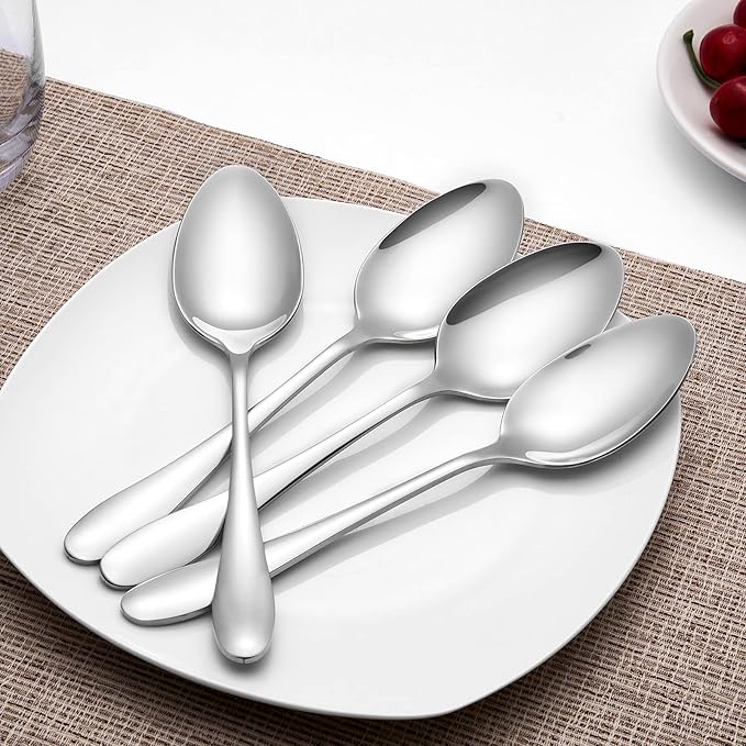 24-Piece Stainless Steel Dinner Spoon,Large Tablespoons,8-Inches (24-Piece)