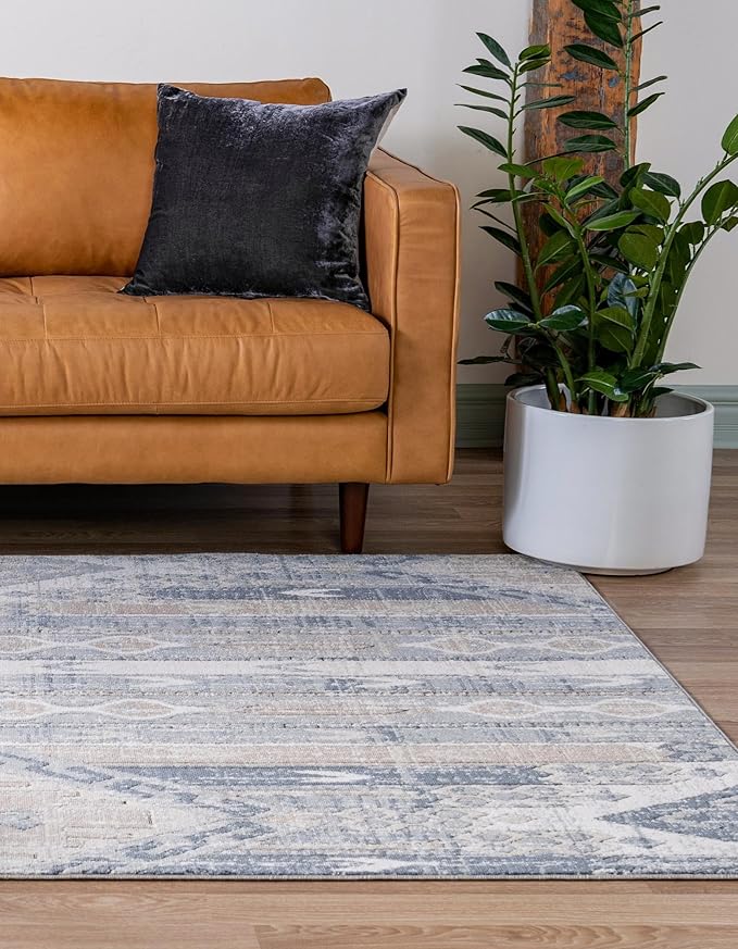 Rugs.com Oregon Collection Rug – 3x5 Navy Blue Low-Pile Rug Perfect for Entryways, Kitchens, Breakfast Nooks, Accent Pieces