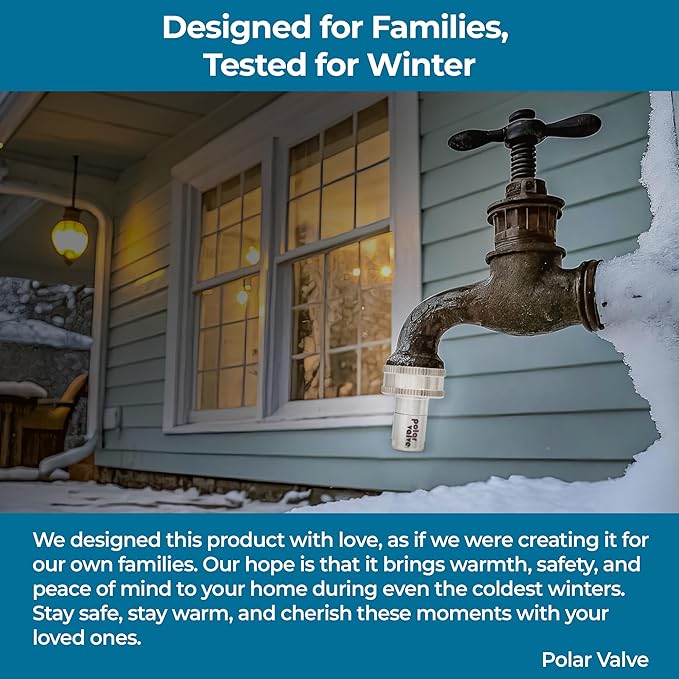 Freeze-Proof Outdoor Device for Tap Water Faucets (Straight-Type, 1 Unit) – Fits Spigots, Water-Saving and Automatic Faucet Systems, Water Control Valves, and Faucet Handles