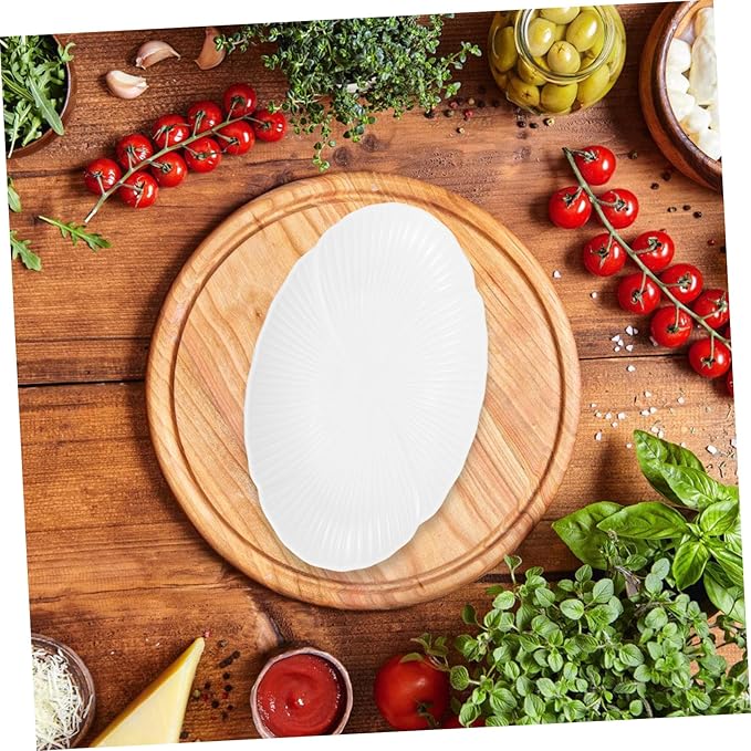 Angoily Porcelain Plate Ceramic Soup Dish for Elegant Table Settings Decorative Element for Food Photography Special Occasions Versatile Serving Tray for Pastries Sandwiches