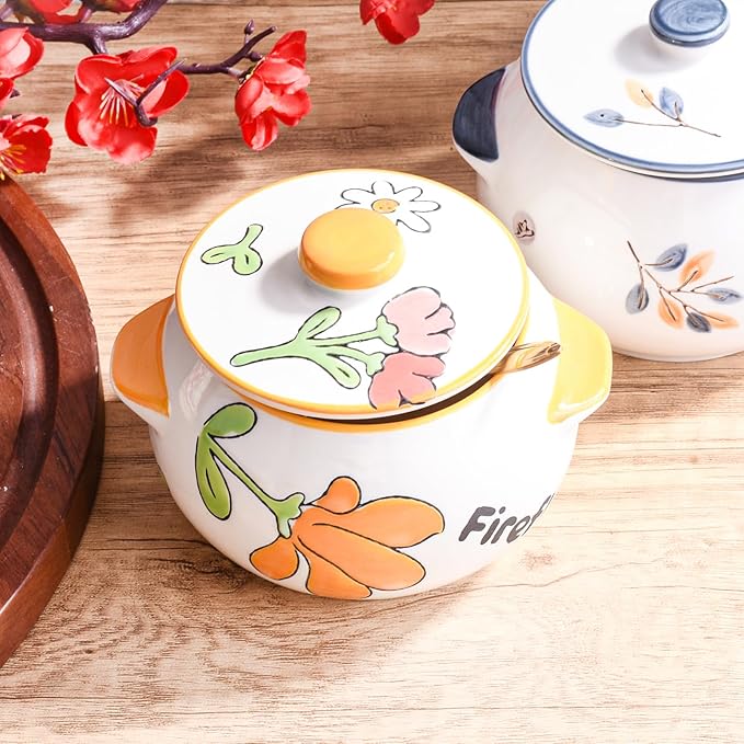 Ceramic Sugar Bowl with Spoon 15.2oz - Rustic Farmhouse Kitchen Canister for Sugar, Coffee, Tea - Elegant White Countertop Storage Jar, Perfect Dining Table Decoration (hs)