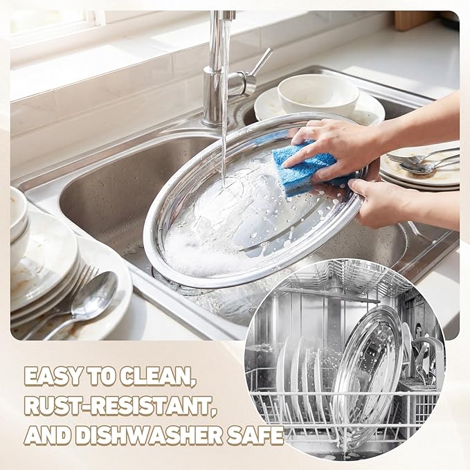 12 Pcs Stainless Steel Oval Platter Set Bulk Heavy Duty Mirror Polished Serving Tray Sliver Large Metal Display Serving Platter Dinner Trays for Table Food Home Dishwasher(14 Inch)