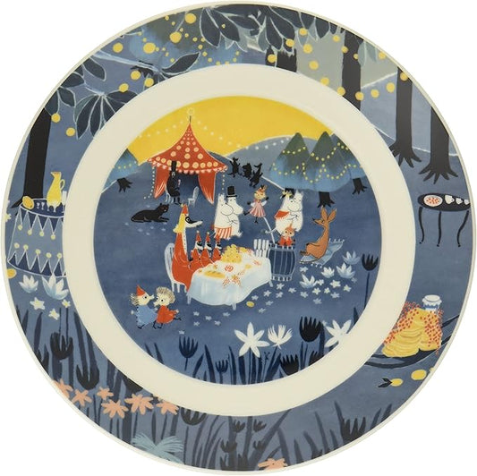 Yamaka Shoten MM3203-330 Luonto Plate, 7.7 inches (19.5 cm), Party, Microwave Safe, Moomin Goods, Scandinavian, Mother's Day, Tableware, Wedding Gift, Made in Japan