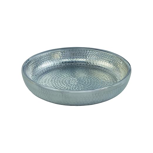American Metalcraft ADSEAS14 Hammered Aluminum Seafood Tray, Double Wall, Silver, 128-Ounce