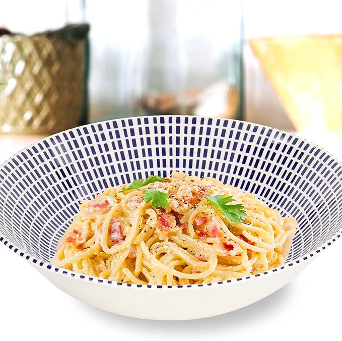 Tudor Royal Collection 24-Piece Round Dinnerware Set, Service for 6, Singapore Design, Blue Spiral, Plates Bowls Mugs Dishes, High-Gloss Premium Quality