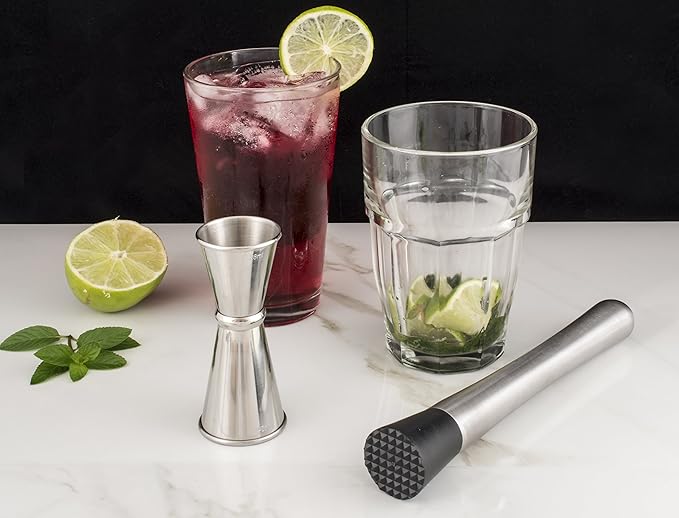 HIC Kitchen Bar Muddler, Stainless Steel, BPA Free