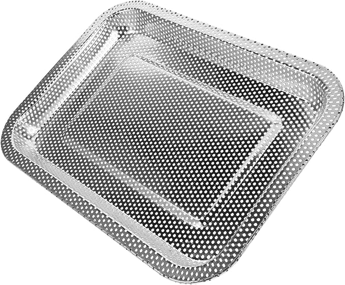 Stainless Steel Drain Tray Steaming Dish Fine Mesh Tea Tray Japanese Style for Air Fryer Replacement Parts Efficient Water Drainage