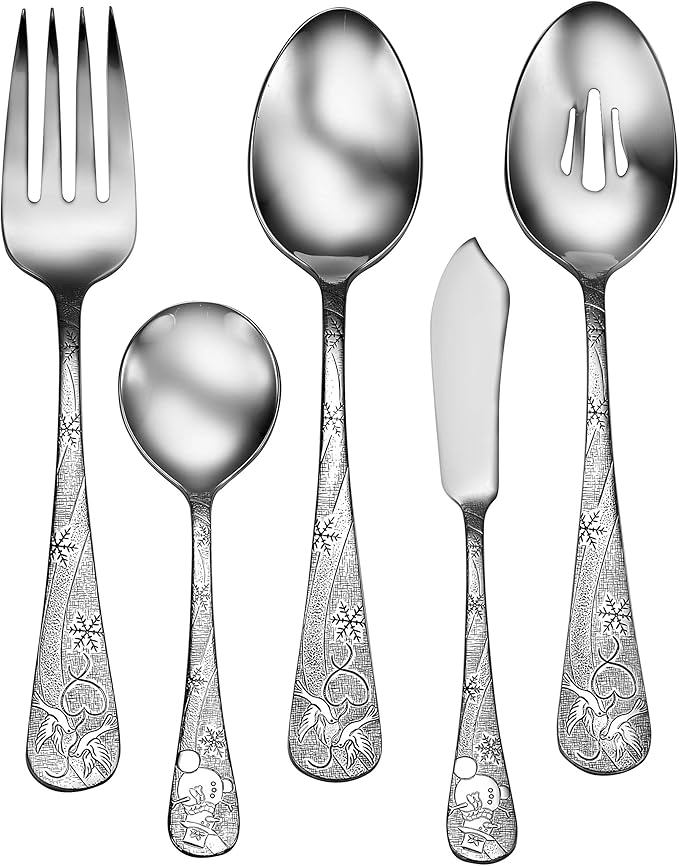 Liberty Tabletop Holidays 65pc Flatware Set Service For 12 Serving Set Included MADE IN USA