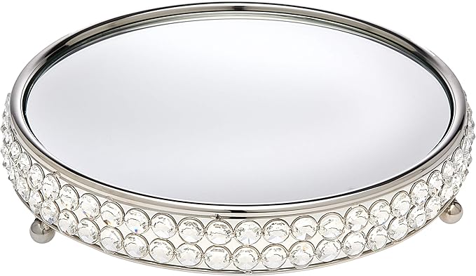 Godinger Serving Tray, Serving Platter, Round Tray, Food Tray, Holiday Tray, Centerpiece, Glam Tray