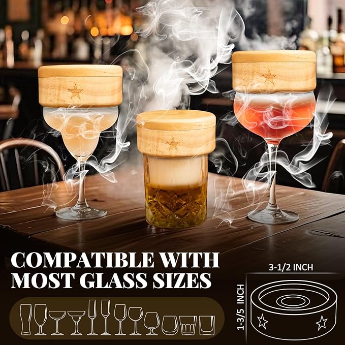 Ultimate Whisky Smoker Kit Old Fashioned Smoker Kit with Torch - 6 Flavor Wood Chips, 2 Glasses, 2 Ice Ball Molds - Cocktail Smoker Kit Gifts for Men, Dad, Bourbon Smoker Kit Lovers (No Butane)