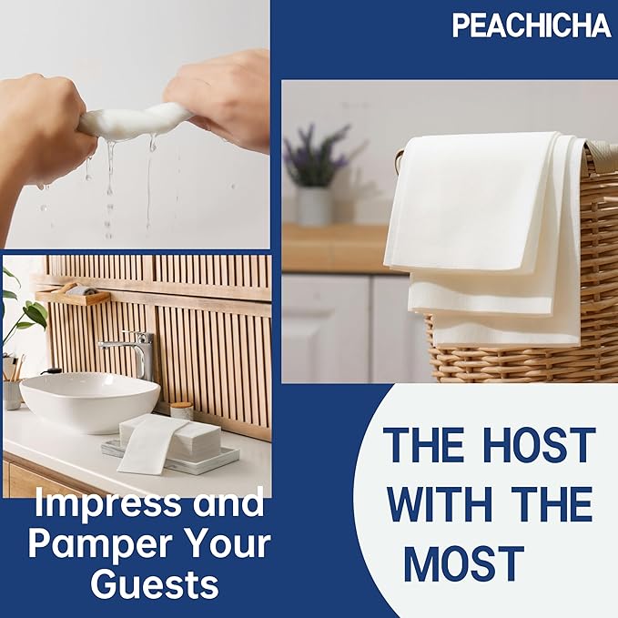 Disposable Guest Towels, Linen Feel Hand Towels, Cloth-Like Paper Napkins, Soft, Absorbent Paper Hand Towel for Kitchen, Parties, Bathroom, Restaurant, Events, 7.8” X 15.7” White, Pack Of 200 Pcs
