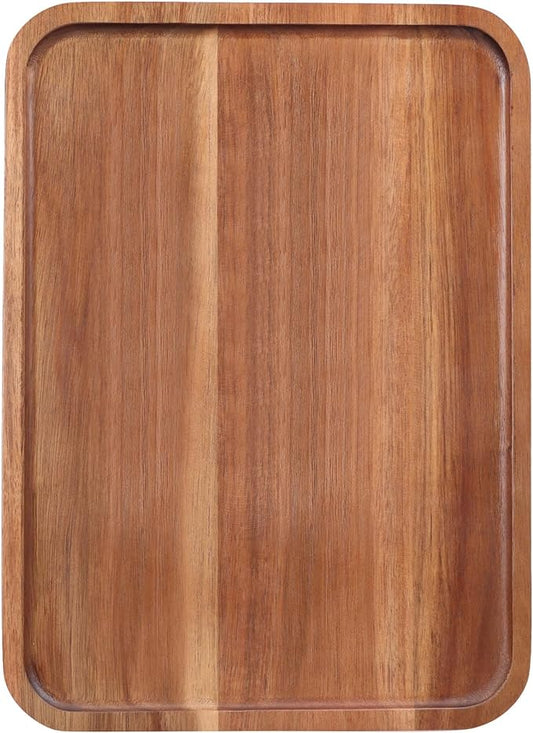 Large Serving Platters Wooden Charcuterie Boards for Party Food Dish Rectangle Acacia Wood Trays Home Decor Cheese Board Snack Appetizer Plates Rectangular Kitchen Dinner Platter Cookie Dessert Tray