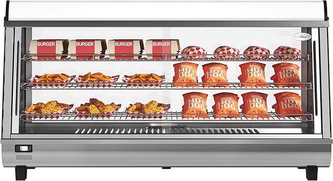KoolMore 48 in. Glass Countertop Display Warmer, 6.5 cu. ft. in Stainless Steel (HDC-6C-SS)