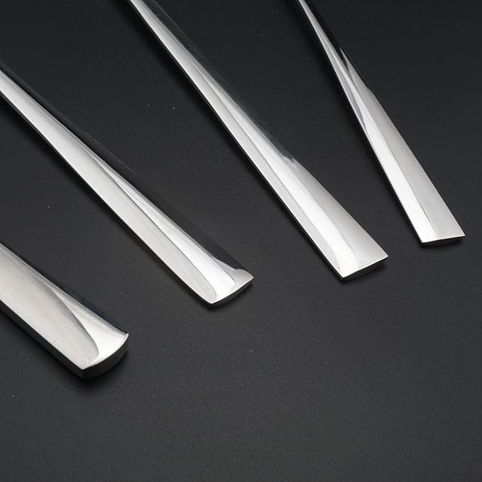 4pcs/Set 430 Stainless Steel Tableware Dinner Spoon Fork Knife Flatware Serving Sets Spoons Forks Knives，