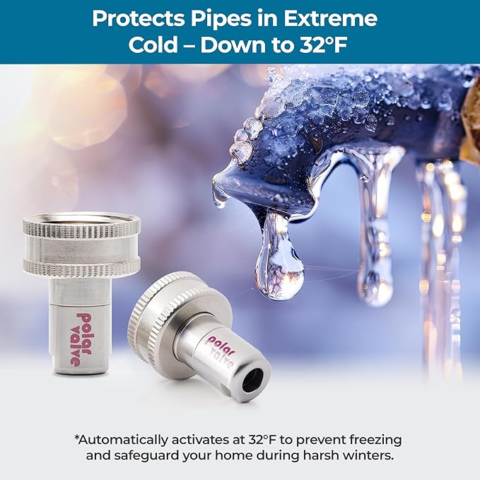 Freeze-Proof Outdoor Device for Tap Water Faucets (Straight-Type, 1 Unit) – Fits Spigots, Water-Saving and Automatic Faucet Systems, Water Control Valves, and Faucet Handles
