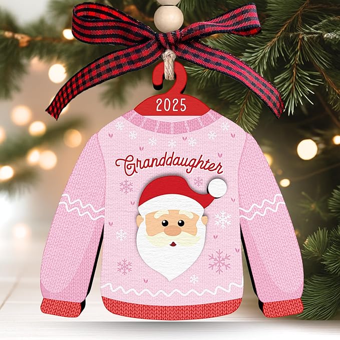 Granddaughter Ornaments - Granddaughter Christmas Ornament - Family Ornaments for Christmas Tree - Granddaughters Gifts, Gifts for Granddaughters from Grandma, Grandpa - Wood Ornament 2025