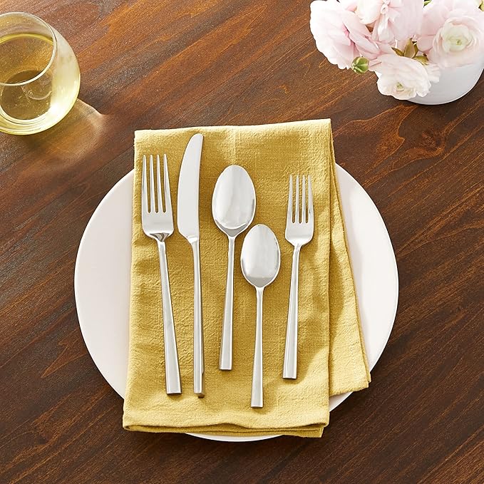 Kate Spade New York Malmo 5-Piece Flatware Set, 0.9 LB, Stainless Steel