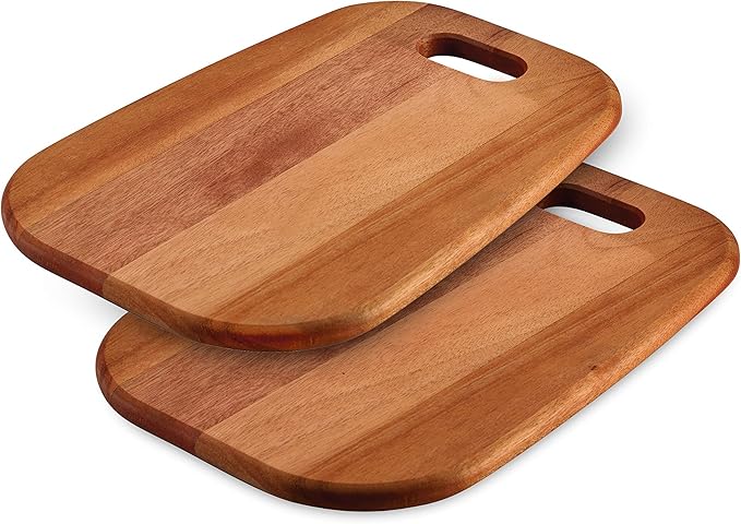 Tramontina Provence Mahogany Burger Serving Board Set, 2 Pack - 13.25 x 9 in with Natural Oil Finish, 81000/027DS