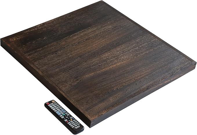 Rustic Wooden Serving Tray 24" Square - Extra Large Square Ottoman Table Tray for Farmhouse Decorative Oversized Coffee Table Trays Living Room Kitchen Counter Breakfast Brown