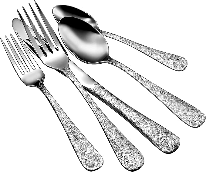 Liberty Tabletop Celtic 40 piece silverware set setting for 8 flatware Made in the USA