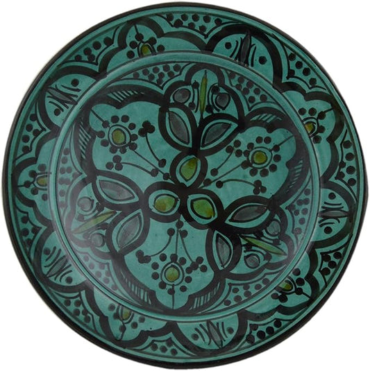 Treasures Of Morocco Ceramic Plates Moroccan Handmade Appetizer Tapas Serving Decorative 8 inches Round